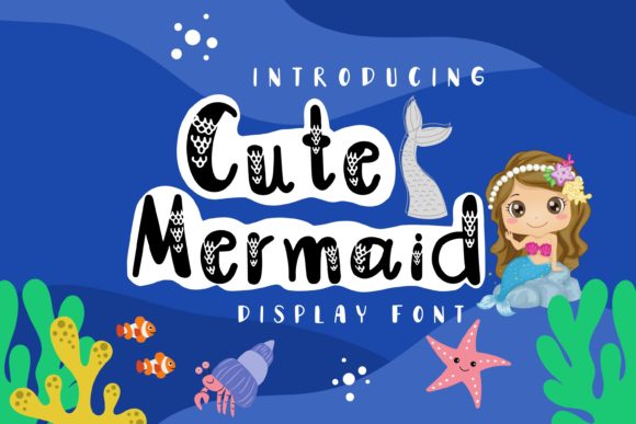 Cute Mermaid Font for Playful Editorial Design