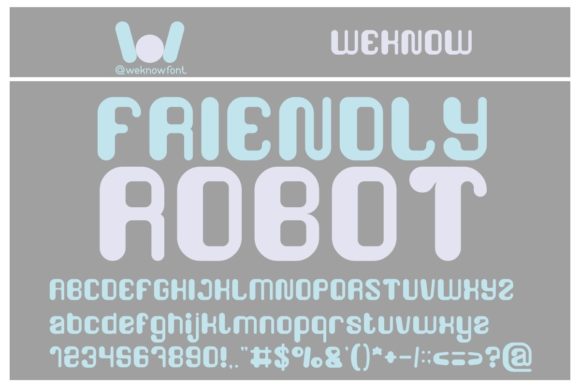 Friendly Robot Font for Branding Projects