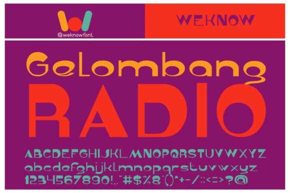 Gelombang Radio: A Fresh Display Font for Modern Branding