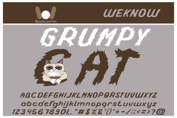 Grumpy Cat Font for Spooky Branding Projects