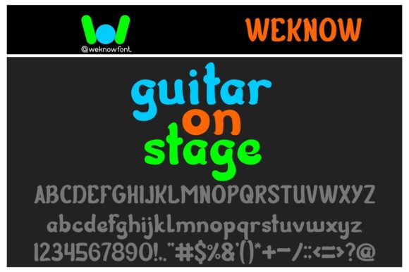 Guitar on Stage Font for Business Branding