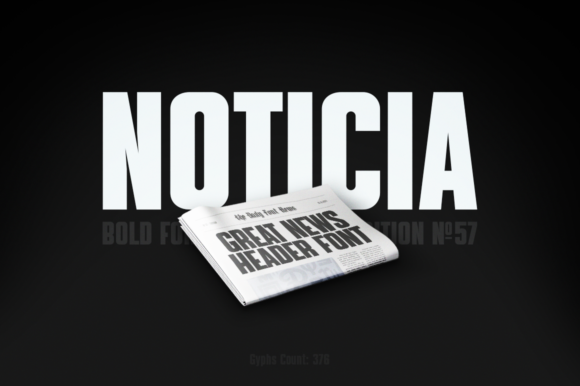 Noticia: A Bold Display Font for Modern Branding