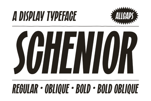 Schenior: A Bold Display Font for Editorial Design