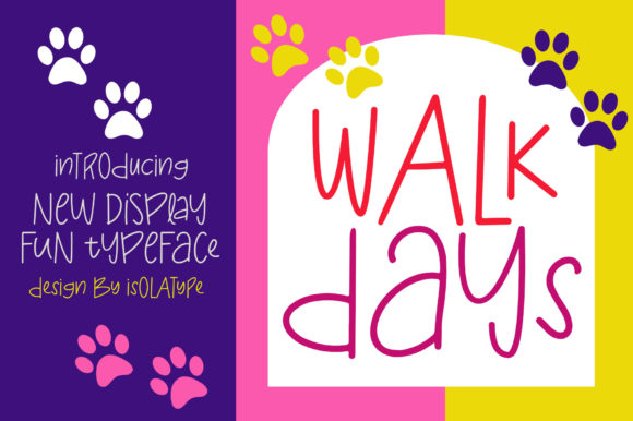 Walk Days: A Friendly Display Font for Web Design